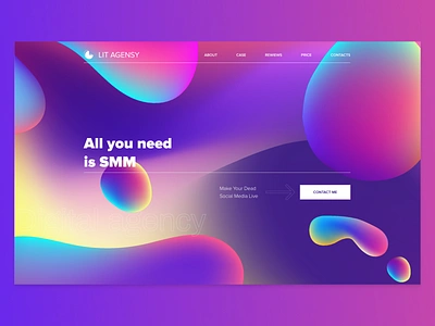 Web site SMM agency creativity gradient liquid liquify smm agency ux webdesign website