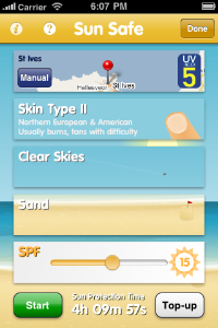 Sun Safe alarm app guide indicator ios iphone safe sun