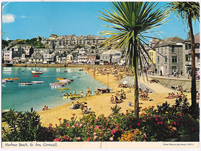 St Ives, Cornish Riviera 1960s cornwall postcard saturation st ives uk