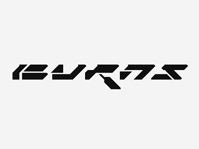 BURNS logo edm futuristic graphic design identity logo logotype music racer sci fi type design typography