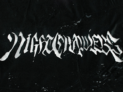 NIGHTCRAWLERS logotype crack moth lettering. calligraphy logotype type design typography