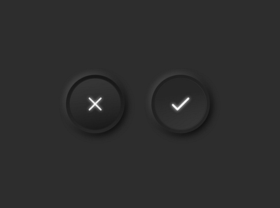 Dark Skeuomorphic Buttons 2020 trend adobe adobexd buttons dark design designer graphicdesign mobile app skeumorphic skeumorphism ui webdesign xd