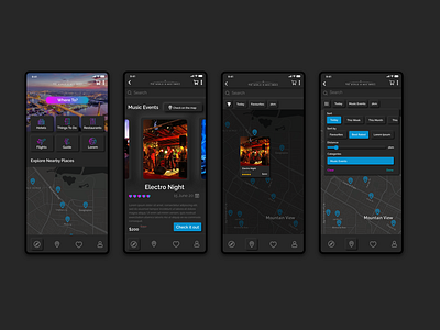 Skeuomorphic Travel App Design