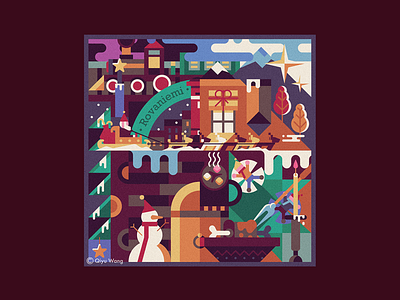 Square Illustration - Rovaniemi (Finland)