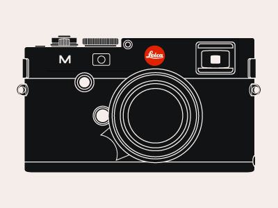 Leica camera flat graphic icon illustration leica leica m line art symbol