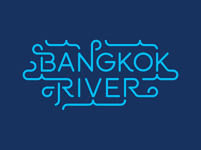 Bangkok River bangkok bangkok river bkkrvr blue branding cyan graphic design identity logo logotype river