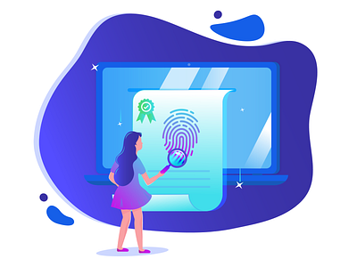 Authentication design illustration vector