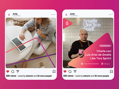 Avify | Social media branding design marketing rrss social media typography vector