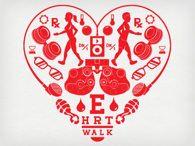 Heart heart heart walk icons illustration stuff walk