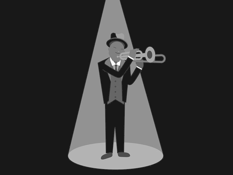 The Jazzing Orchestra band carter character jazz king musicians procedural rubberhose