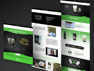 CBD eCommerce Web Design - The Native Hemp brand identity cbd hemp landing page web design website website design website layout woocommerce wordpress