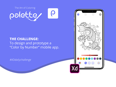 Palette Coloring App Concept animation app design illustration typography ui ux