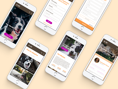 Fur Pets Responsive Website adoption animals app design dogs interaction design pets responsive design ui ux ux designer website