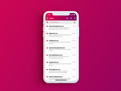 Nimbus Email App adobe xd concept app email app interaction design ui ux