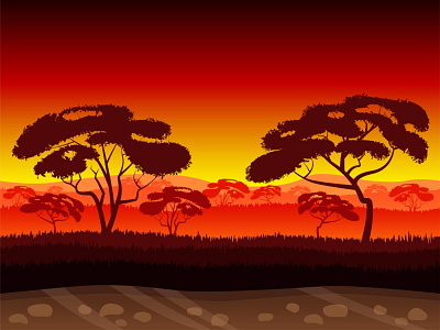 African Landscape art artwork cartoon design environment environment design environmental game game art game design illustration illustrator ui vector video game video games videogame videogames