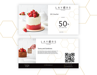 Gift Voucher Design for Layers Baking Company art artwork branding design flayer flayer design gift voucher gift voucher design illustrator illustrator adobe logo typography ui voucher voucher design