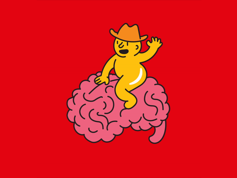 Brain Rodeo aftereffects animated gif food illustration fun gif gif animation snack