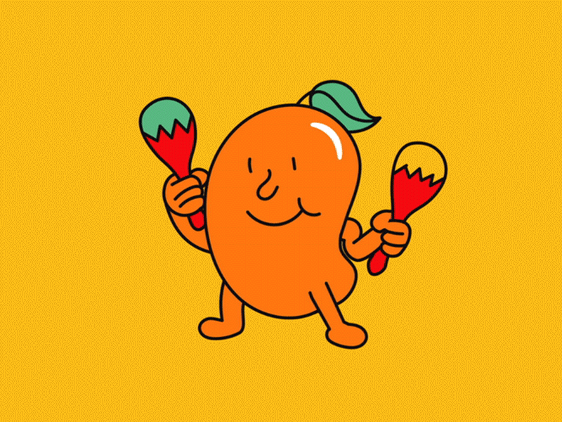 Mango Mambo animated gif animatedgif animation fruit healthyfood illustration mango snack vegan