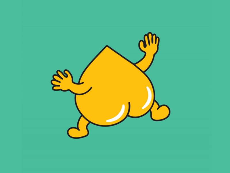 Butt dance aftereffects animated gif animation chickpea dance gif healthy minimal snack vector vegan