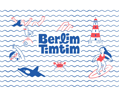 Berlim Timtim branding drawing illustration illustrator minimal streetfood summer surf vector visualidentity