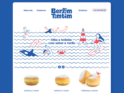 Berlim Timtim Website branding design landingpage minimal online summer sweets ui webdesign website