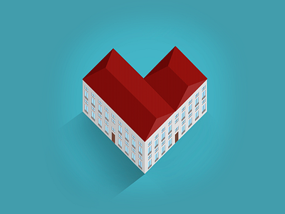 Home is where your heart is heart home illustrator real estate social media valentine day vector