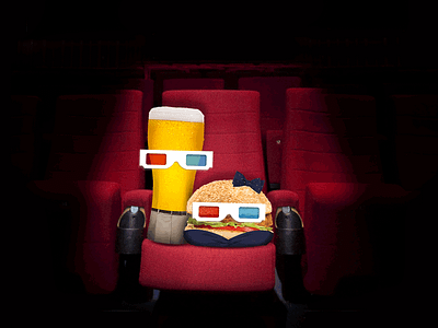 Cinema beer cinema composition digital hamburguer illustration instagram movie photomontage photoshop socialmedia