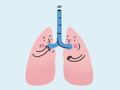 Lungs asthma cute illustration lungs medicine pharmacy photoshop simple vector