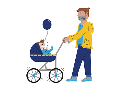 Andante 03 baby characterdesign charcter family father illustration illustrator vector