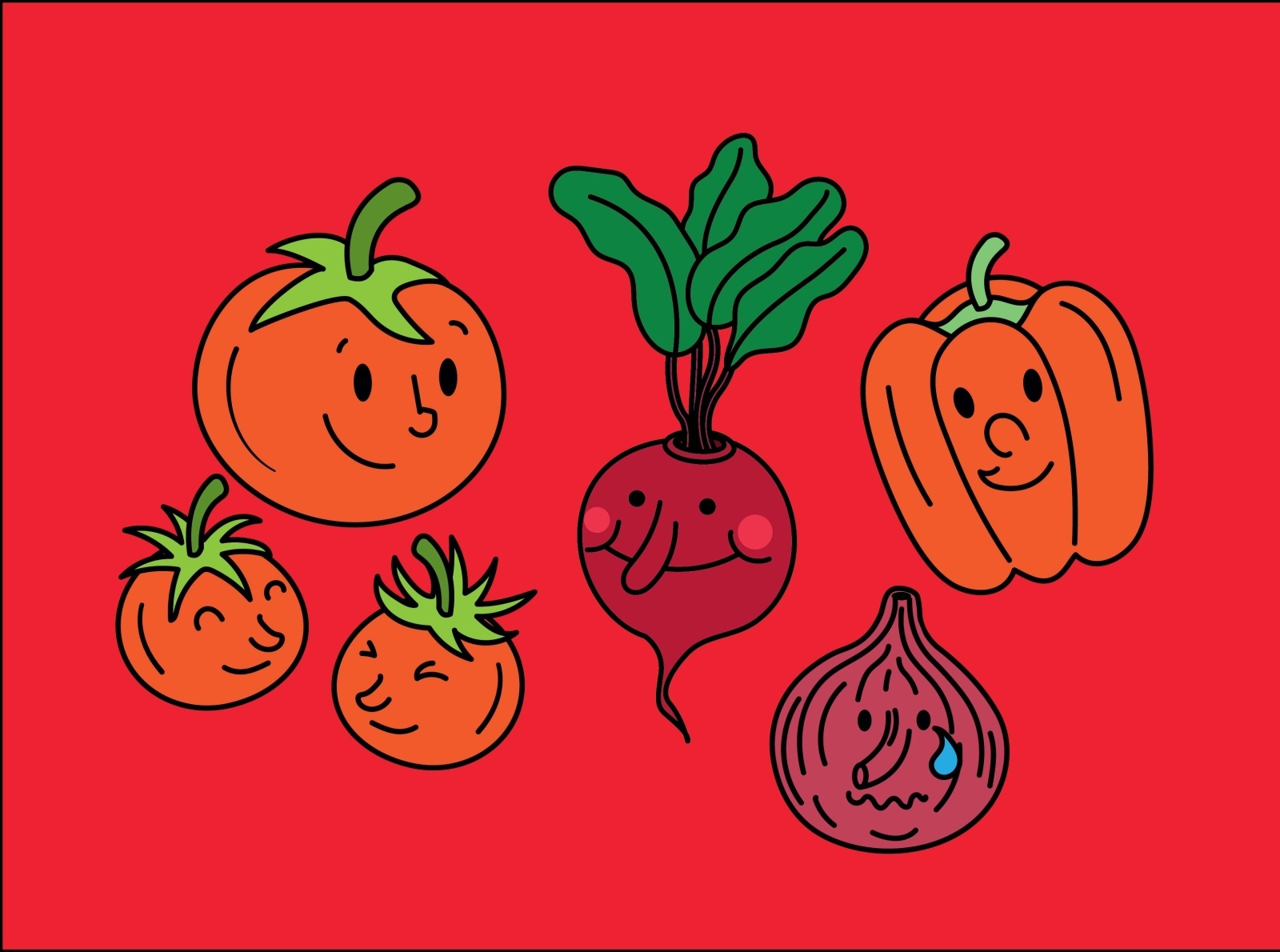 Red Vegetables by Maria Miguel Cardeiro on Dribbble