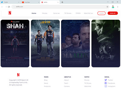 Movies website UI design design figma homepage landing page movie card movie ui movies netflix ui ui ux ux vector web web design website