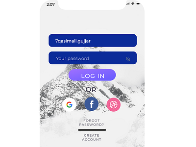 Mobile Signup Login Screen UI