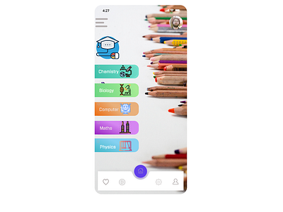 Courses learning app UI in figma app design biology chemistry computer courses design figma icons ios iphone learning app math menu bar pakistan physics screen ui ui ux ux vector