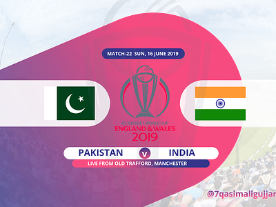 Cricket worldcup 2019 graphics cricket cwc 19 design figma graphics illustration india pakistan ui ui ux vector worldcup