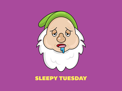 Sleepy Tuesday character character design design disney disney art fan art flat illustration vector