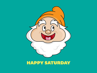 HAPPY Saturday cartoon character cartoon illustration character character design design disney disney art fan art flat illustration vector