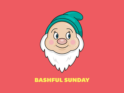 BASHFUL Sunday cartoon character character character design design disney disney art fan art flat illustration vector