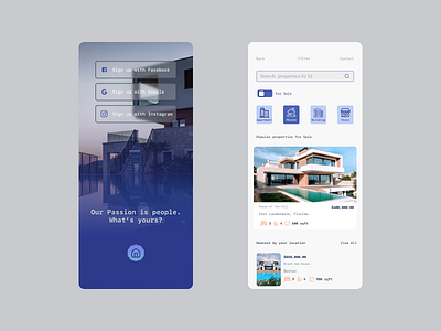 Real Estate App Concept beautiful design figma figmadesign house minimal mobile app mobile ui real estate app realestate realestateagent rent ui ux