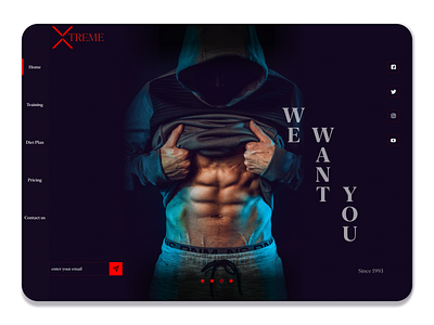 Gym Website Concept design figma figmadesign fitness gym gym website lift workout