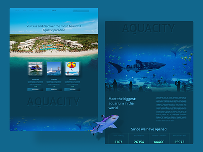 Aquacity aquarium aquatic design figma figmadesign product design sports ui uidesign uiux web design webdesign