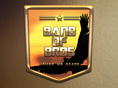 Badge for a small group of professionals badge band of bros brothers insignia