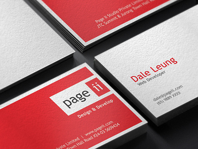 Pageii Studio Business Card business card logo design page two pageii studio singapore