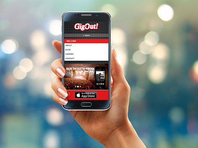 Mobile App Concert and Events Web Design gigoutapp web design web dev