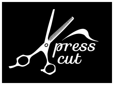 Logo Xpress Cut By Pageii Studio cliche express cut salon logo scissors xpress cut