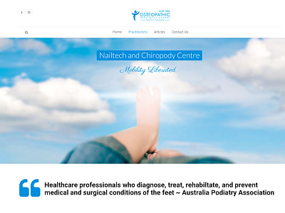 Design concept for a clinic - Osteopathic Treatment Centre ajax clinic feet health hotspots medical nails osteopathy parallax podiatry website design wp posts