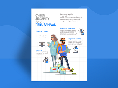 Infographics Tips Cybersecurity in the company illustration infographic design infographics vector