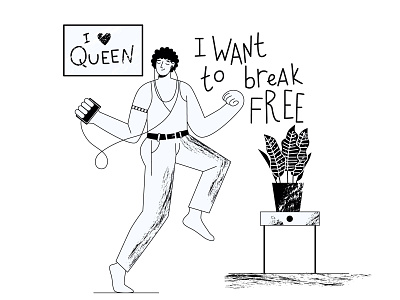 Fan of the Queen group adobe illustrator design freddie mercury illustration queen ui ux vector