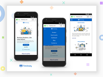 Feedoozy.com mobile site - redesign mobile site responsive responsive design ui
