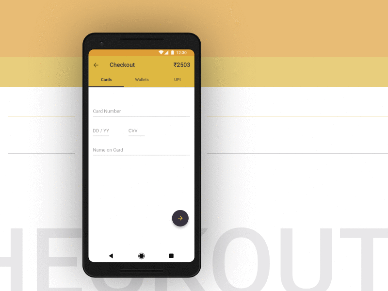 Checkout - Android Material Design Try android checkout material design payment ui ux