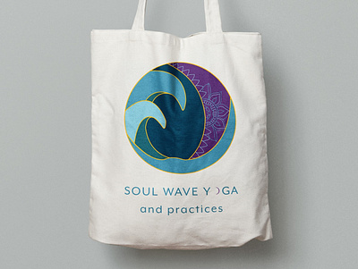 Soul Wave Yoga Logo brand identity illustration logo typography